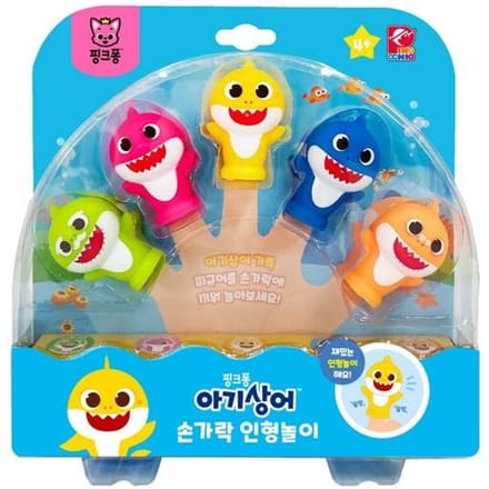 [PINKFONG] Baby Shark Vingerpop Speelgoed, Populaire Koreaanse speelgoed 1ea blue