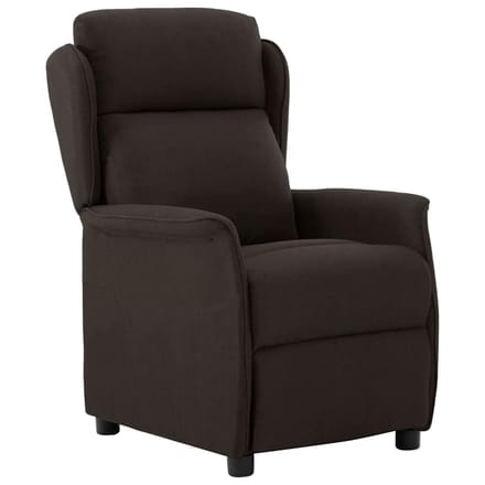vidaXL Ligstoel Donkerbruin 66,5 x 94 x 101,5 cm Polyester