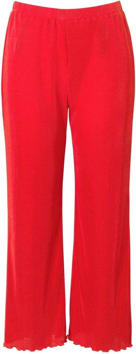 MIAMODA - Dames - Broek geplooid wijde pijpen - Rood - Maat 54