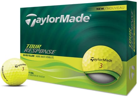TaylorMade Tour Response Golfballen 2025 - Geel - 12 Stuks