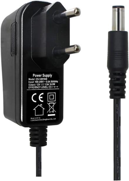 Security-01 AC to DC 12V 1.5A Power Adapter, Plug 5.5mm x 2.1mm for CCTV Camera DVR LED String Light