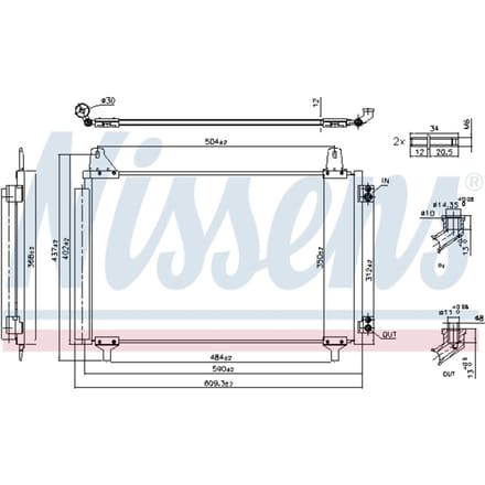 Condensator, airconditioning NISSENS 941296