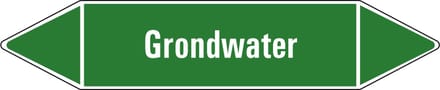 Grondwater leidingmarkering op vel 179 x 37 mm - 5 per vel