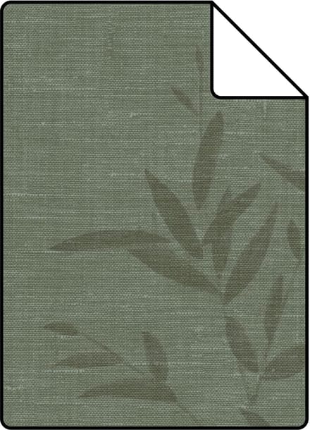 Proefstaal Origin Wallcoverings behang bamboe vergrijsd groen - 26.5 x 21 cm - 347928-S