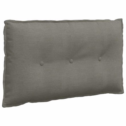 vidaXL - Rugkussen - Lichtgrijs - 80 - x - 50 - x - 19 - cm - Corduroy - stof