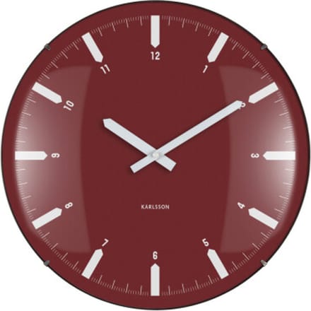 Karlsson wandklok realista dome bordeaux- Ø35cm