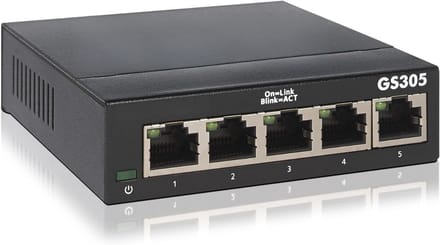 AHD® Internet Splitter - Netwerk Switch - Netgear Switch - Splitter Internetkabel - Netwerk Splitter - Zwart - 11cm x 10cm x 3cm