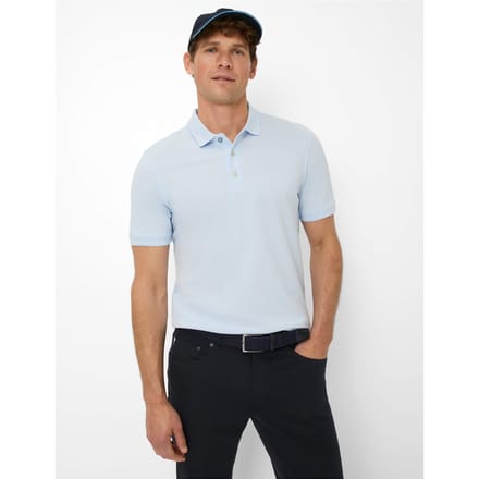 Brax Heren Poloshirt  Style PETE sky, lichtblauw, maat M