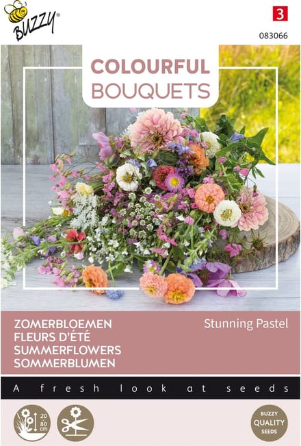 Buzzy Bloemzaad - Zomerbloemen Stunning Pastel | Colorful Bouquets