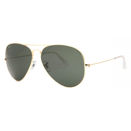 Ray Ban Rb3025 Aviator Large Metaal Blauw Licht Blokkerend 001 Unisex Zonnebril Gold/62-14-140 gray