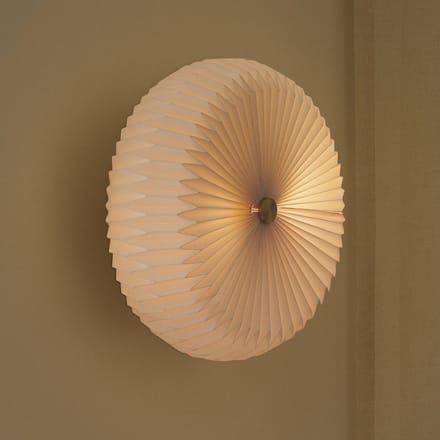 Nordlux Belloy 40 plafondlamp, papieren plissékap, wit