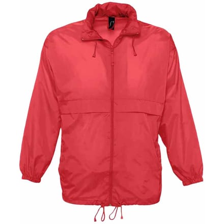 SOLS Unisex Surf Windbreaker Lichtgewicht Jasje (Rood)