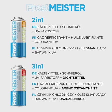 Frostmeister 2w1 - Airconditioner Service Kit - R134a - 400ml - Met Manometer