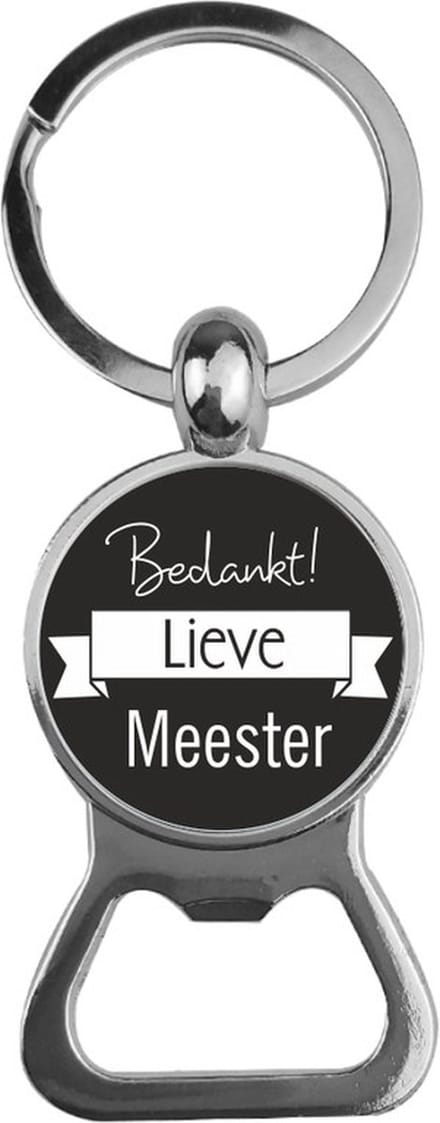 Bieropener Glas -  Bedankt Lieve Meester