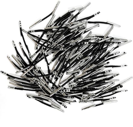 Elastische metalen labels 100 stuks - 4 cm lang - sterke elasticiteit - ideaal voor het organiseren van documenten - ShopVlot
