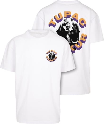 Mister Tee Tupac - 2Pac Toss it up Oversize Heren Tshirt - XXL - Wit
