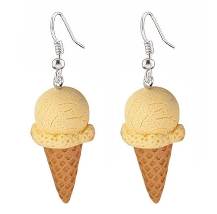 Fako Bijoux® - Oorbellen - IJsjes - Hoorntjes - Crème