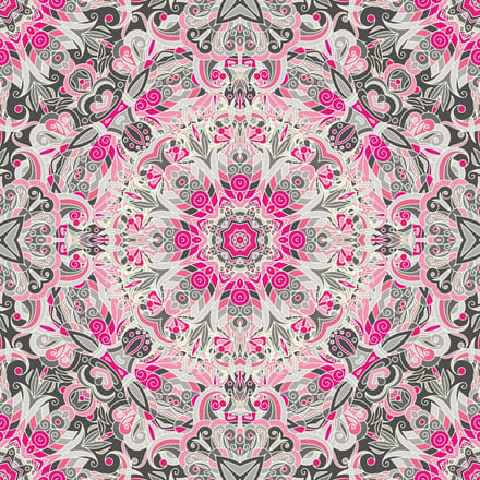 Vinyl | Vloerkleed vinyl |Pinky brain, roze bloem | 95x145 cm