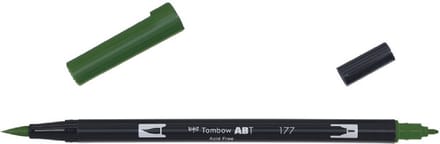 Tombow ABT Dual Brush Pen 177 dark jade - Incl. Goodie