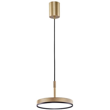 Viokef LED hanglamp Don, goudkleurig, Ø 20 cm, metaal