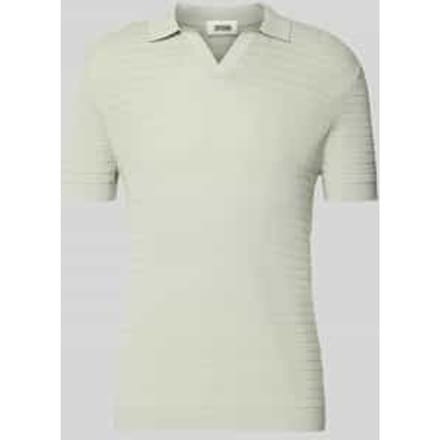 slim fit knitwear-poloshirt met structuurpatroon model 'BRAIAN'