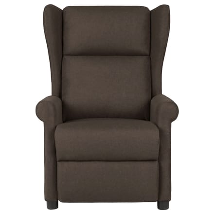 vidaXL - Fauteuil - verstelbaar - stof - donkerbruin