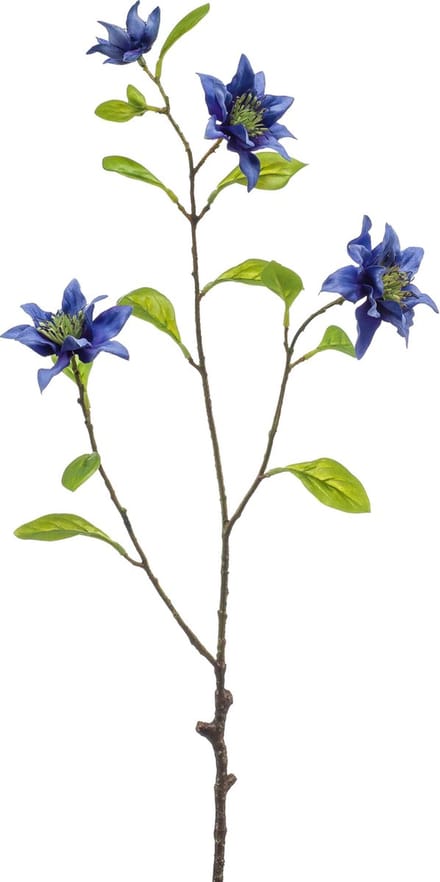 Emerald - Kunstbloem Clematis 75cm blauw - Kunstplant voor binnen