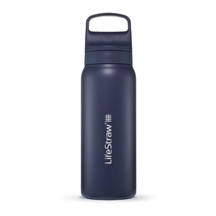 LifeStraw Go 2.0 Stainless Steel Water Filter Bottle - 700 ml - Aegean Sea Blue