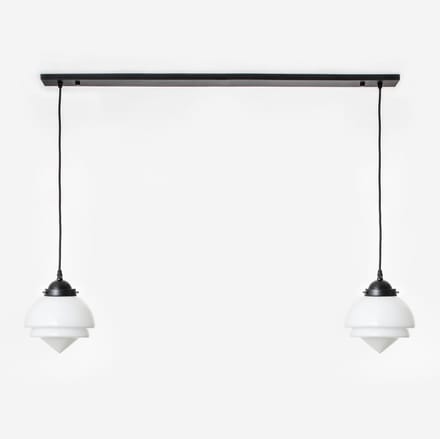 2 x Small Pointy lampen aan plafondbalk Moonlight - Art Deco Trade