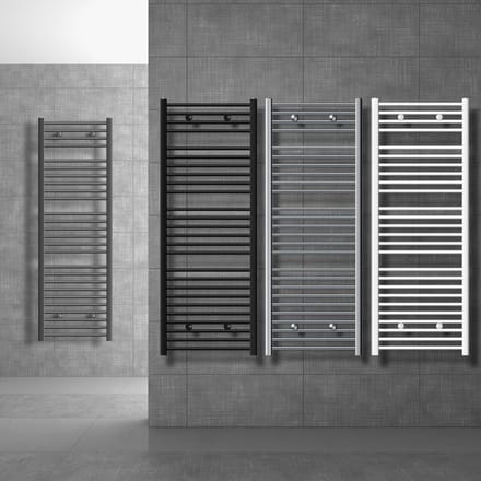 Badkamerradiator Wit - Handdoekwarmer Design - Ruimte Verwarmen - Zijaansluiting - 30x80 cm - Wit