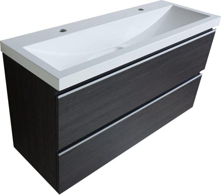 Wiesbaden Wastafelonderkast - Exclusief wastafel - 100 x 36 cm - Houtnerf grijs