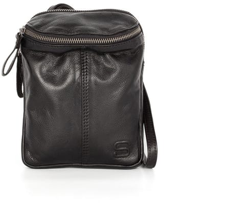 Leren Crossbodytas mini - Naomi - Zwart