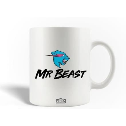 Mug - MrBeast - Logo - Céramique - Blanc - 30cl - Compatible lave-vaisselle