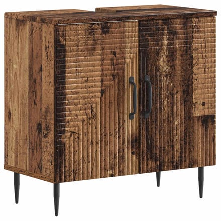 vidaXL - Wastafel - kabinet - voor - de - badkamer - HAARLEM - Oud - hout