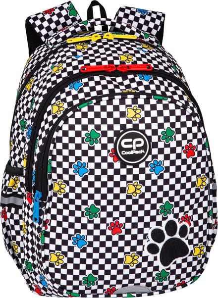Coolpack - Schooltas - Rugzak - 3 compartimenten - 21L - Laptop Rugtas - Zwart met wit
