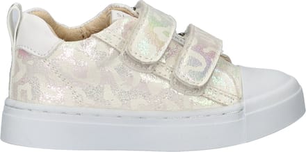 Shoesme Metallic Witte Sneaker - Sneakers Kinderen - Meisjes - White Metallic - Microfiber leer - Maat 22