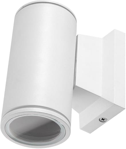 LED Tuinverlichting - Buitenlamp - Aigi Wally Down - GU10 Fitting - 1-lichts - Mat Wit - Rond - Aluminium