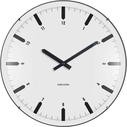 Karlsson Wandklok Realista Dome - Wit - 35x35x35cm - Wandklok Modern