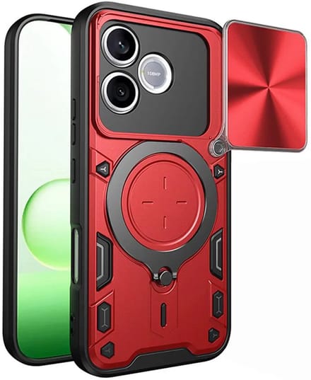 Hoesje geschikt voor HONOR 600 Lite - Techsuit CamGuard Pro Back Cover - Rood