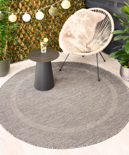 Buitenkleed rond - Sunset grijs 120