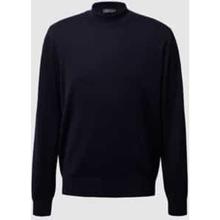 Pullover van scheerwol met opstaande kraag
