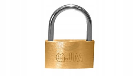 GJM Messing hangslot ME40 met 3 sleutels