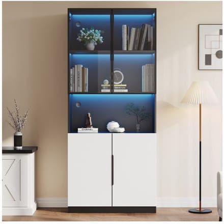 Vitrine - MUVOE - Moderne - Éclairage LED - 80x30x200 cm - Design minimaliste