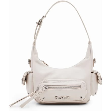 Desigual Schoudertas Omnia New London Plus Mini Shoulder Bag Raw Crème