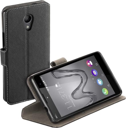 HC zwart bookcase voor Wiko Robby wallet cover