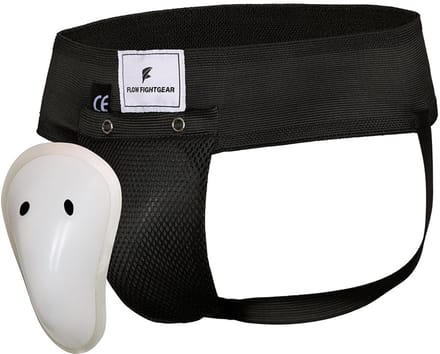 Flow Fightgear Kruisbeschermer - Heren - Mesh - zwart - maat M