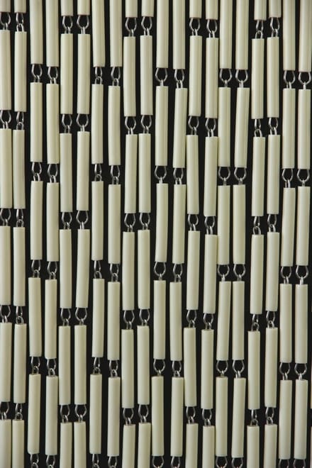 Sun-arts Vliegengordijn Verspringt Hulzen 232 X 100 Cm Pvc Crème