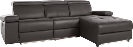 Rayland-Loungebank Rechts - Handmatig - Bruin PU