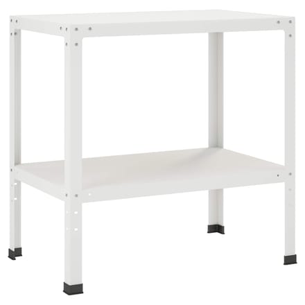 vidaXL - Planttafel - 60 - x - 50 - x - 80 - cm - Gepoedercoat - staal - Wit