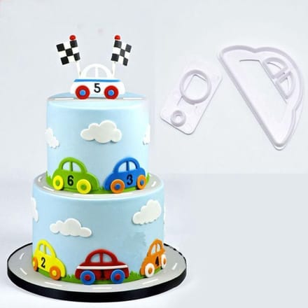 Ardran & Tookar Fondant auto uitsteekvorm - Kunststof - 2 stuks